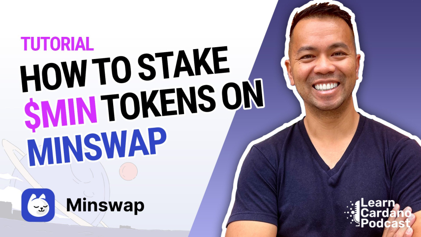 How to stake min tokens on Minswap DEX