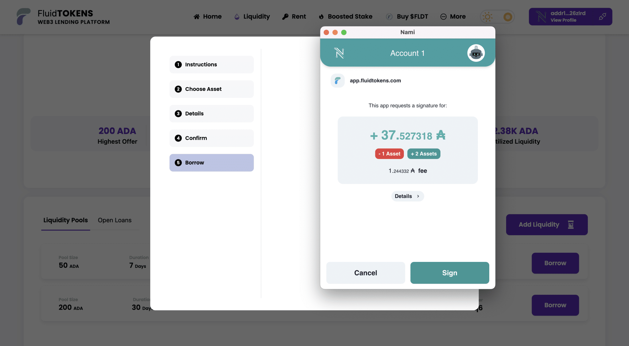 How to Borrow from an NFT Liquidity Pool Learn Cardano